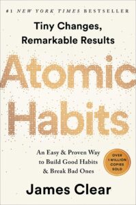 Cover of Atomic Habits by James Clear.