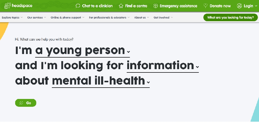 Young person seeking mental ill-health information.