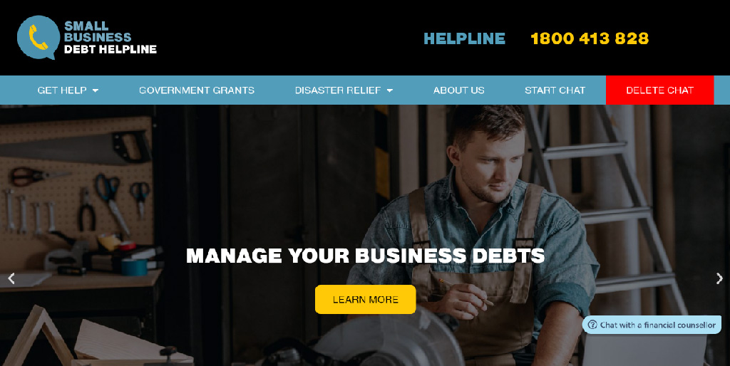 Small business debt help and financial advice.