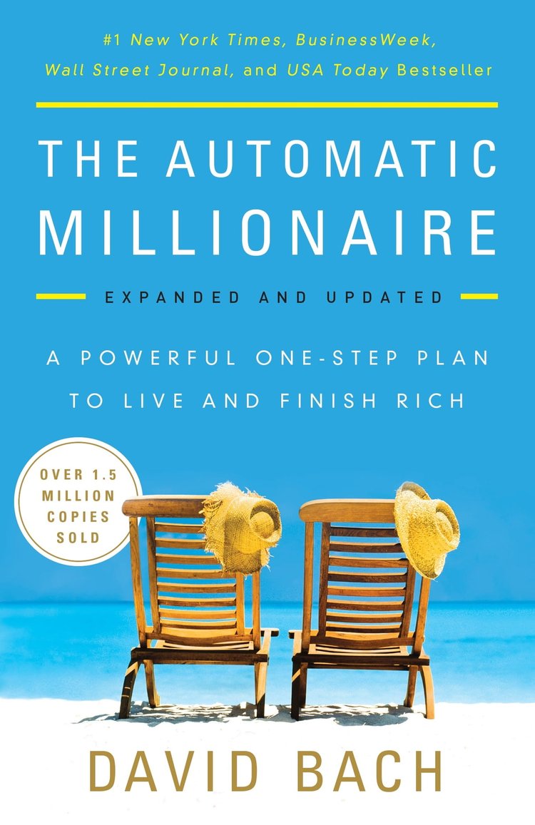 The Automatic Millionaire book cover with chairs, hats.